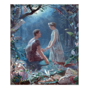 John Simmons Hermia und Lysander A Midsommernnacht Fotodruck