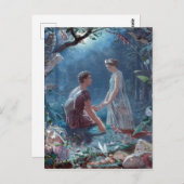 John Simmons Hermia und Lysander A Midsommernnacht Postkarte (Vorne/Hinten)