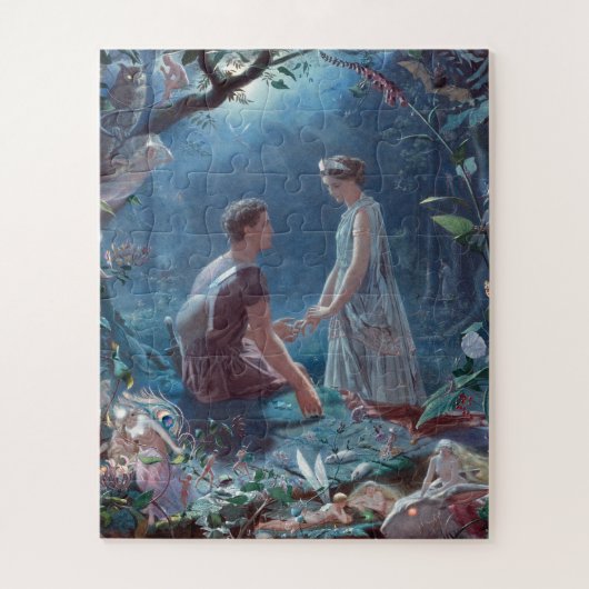 John Simmons Hermia und Lysander A Midsommernnacht Puzzle (Vertikal)