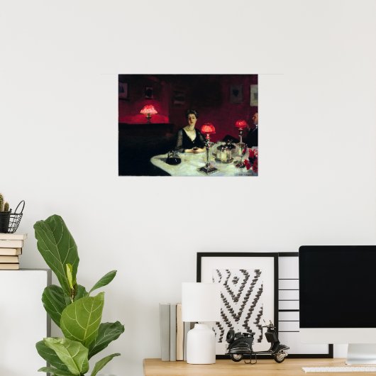 John Singer Sargent A Dinner Table Poster (Heimbüro)