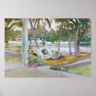 John Singer Sargent - Abbildung in Hammock, Florid Poster