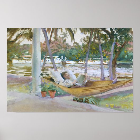 John Singer Sargent - Abbildung in Hammock, Florid Poster (Vorne)