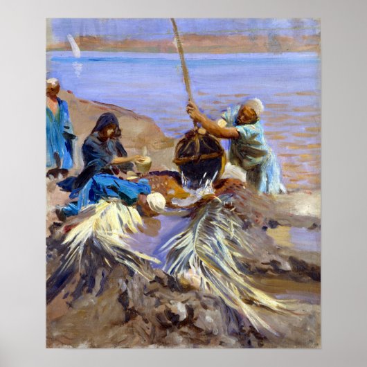 John Singer Sargent Ägypter Wasseraufbereitung Poster (Vorne)