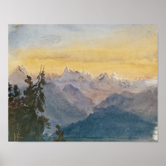 John Singer Sargent - Blick vom Pilatus Poster (Vorne)
