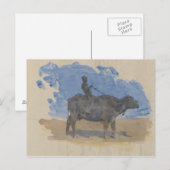 John Singer Sargent - Boy on Water Buffalo Postkarte (Vorne/Hinten)