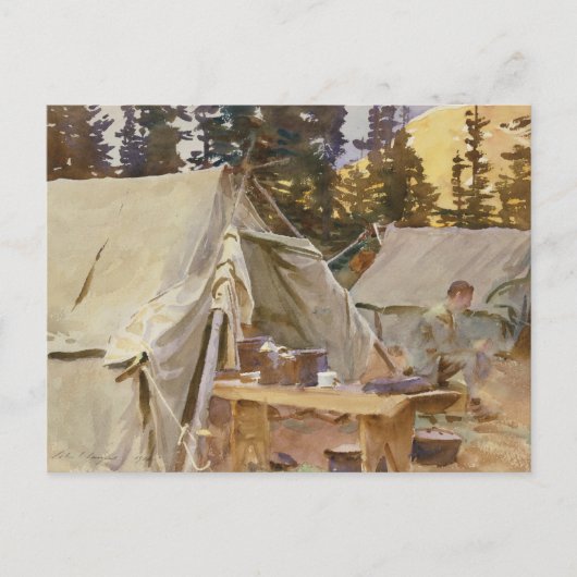 John Singer Sargent - Camp am Lake O'Hara Postkarte (Vorderseite)