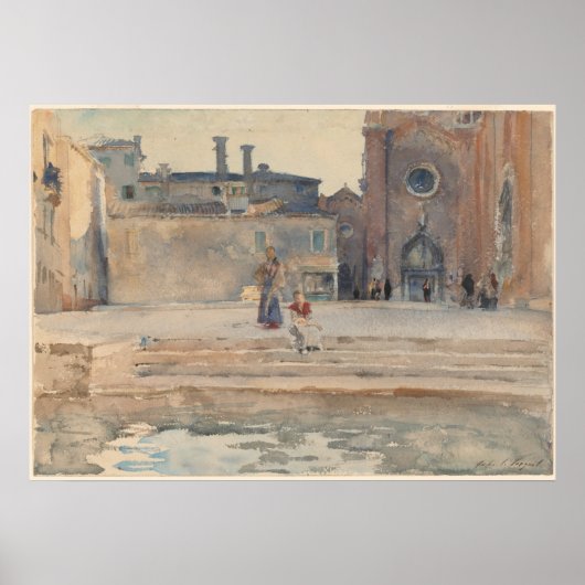John Singer Sargent Campo dei Frari, Venedig Itali Poster (Vorne)