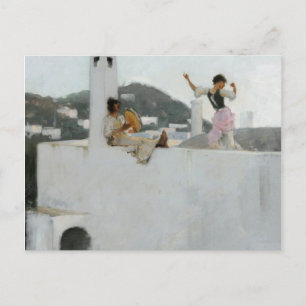 John Singer Sargent - Capri Girl auf dem Dach Feiertagspostkarte