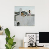 John Singer Sargent - Capri Girl auf dem Dach Poster (Heimbüro)