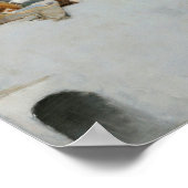 John Singer Sargent - Capri Girl auf dem Dach Poster (Ecke)