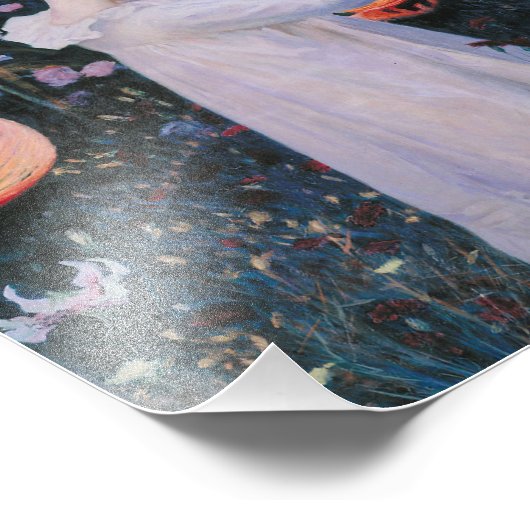 John Singer Sargent - Carnation, Lily, Lily, Rose. Fotodruck (Ecke)