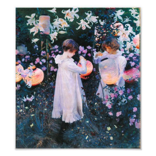 John Singer Sargent Carnation Lily Lily Rose Fotodruck (Vorne)