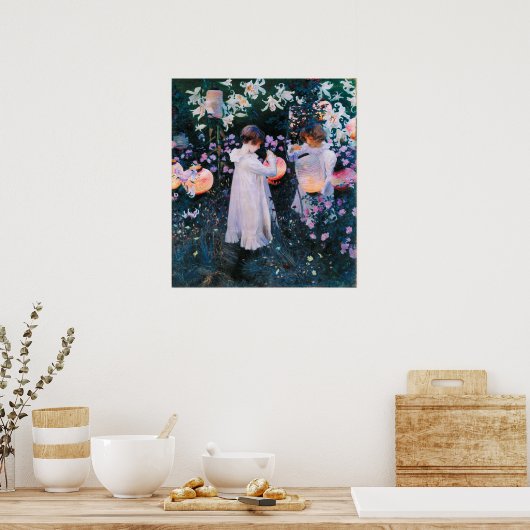 John Singer Sargent Carnation Lily Lily Rose Poster (Küche)