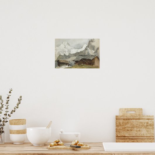 John Singer Sargent - Chalets, Breithorn, Murren Poster (Küche)