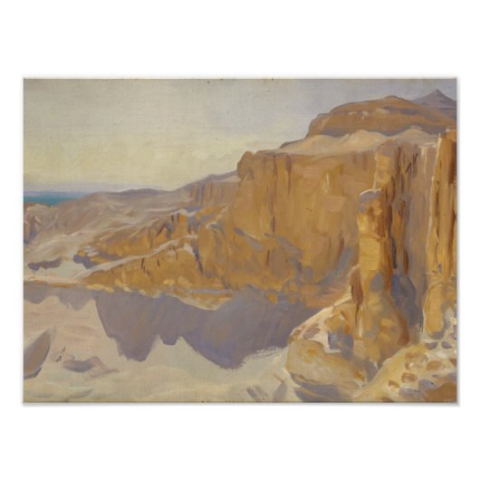 John Singer Sargent - Cliffs at Deir el Bahri Fotodruck (Vorne)