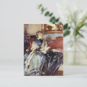 John Singer Sargent: Das grüne Kleid Postkarte (Stehend Vorderseite)