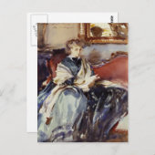 John Singer Sargent: Das grüne Kleid Postkarte (Vorne/Hinten)