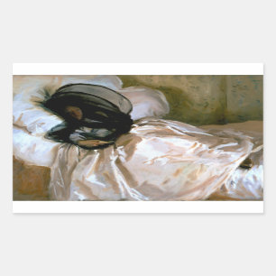 John Singer Sargent - Das Moskito-Netz Rechteckiger Aufkleber