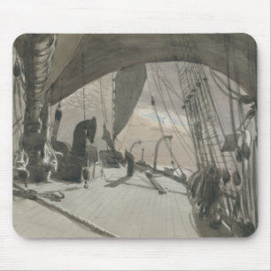 John Singer Sargent - Deck of Ship in Moonlight Mousepad
