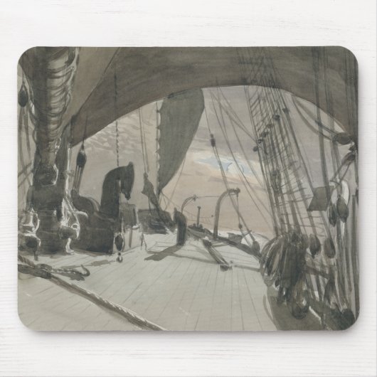John Singer Sargent - Deck of Ship in Moonlight Mousepad (Vorne)