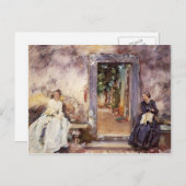 John Singer Sargent - Die Gartenmauer Postkarte (Vorne/Hinten)