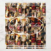 .John Singer Sargent Elegant Lady Portrait Collage Weinetikett (Einzelnes Label)