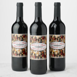 .John Singer Sargent Elegant Lady Portrait Collage Weinetikett