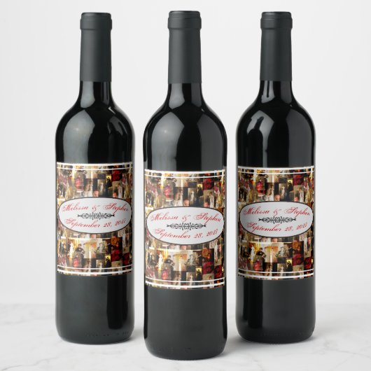 .John Singer Sargent Elegant Lady Portrait Collage Weinetikett (Flaschen)