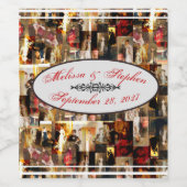 .John Singer Sargent Elegant Lady Portrait Collage Weinetikett (Einzelnes Label)