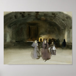 John Singer Sargent - Frauen nähern sich Poster