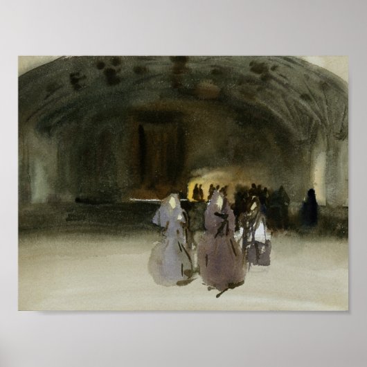 John Singer Sargent - Frauen nähern sich Poster (Vorne)