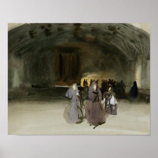 John Singer Sargent - Frauen nähern sich Poster (Vorne)