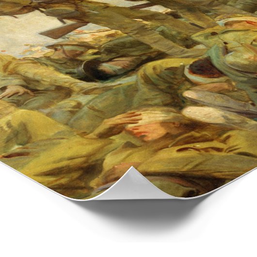 John Singer Sargent - Gassed Poster (Ecke)