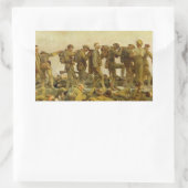 John Singer Sargent - Gassed Rechteckiger Aufkleber (Tasche)
