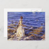 John Singer Sargent - Girl Fishing Postkarte (Vorne/Hinten)