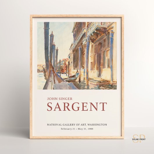 John Singer Sargent Gondola auf dem Canale Grande Poster