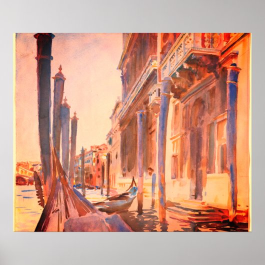John Singer Sargent Gondola Moorings Venice Poster (Vorne)