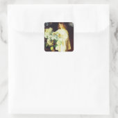 John Singer Sargent - Helen Sears Quadratischer Aufkleber (Tasche)