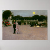 John Singer Sargent - In den Luxembourg Gärten Poster (Vorne)