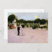 John Singer Sargent In den Luxembourg Gärten Postkarte (Vorne/Hinten)