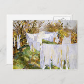 John Singer Sargent: La Biancheria Postkarte (Vorne/Hinten)