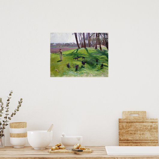 John Singer Sargent Landscape with Goatherd Poster (Küche)