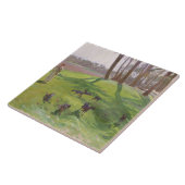 John Singer Sargent - Landschaft mit Goatherd Fliese (Seite)