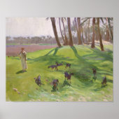 John Singer Sargent - Landschaft mit Goatherd Poster (Vorne)