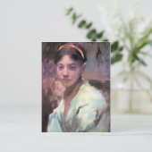 John Singer Sargent - Leiter einer Capri Girl Postkarte (Stehend Vorderseite)