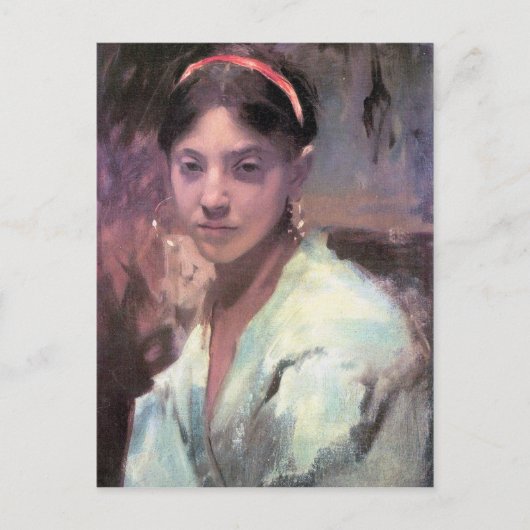 John Singer Sargent - Leiter einer Capri Girl Postkarte (Vorderseite)