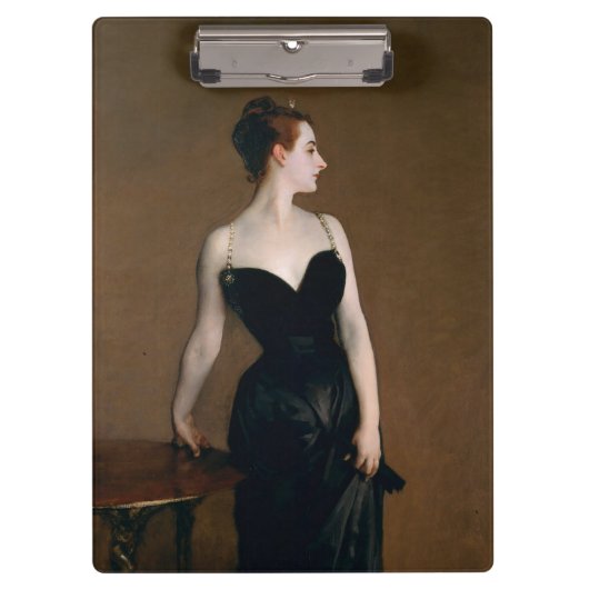 John Singer Sargent Madame X Classic Portrait Klemmbrett (Vorderseite)