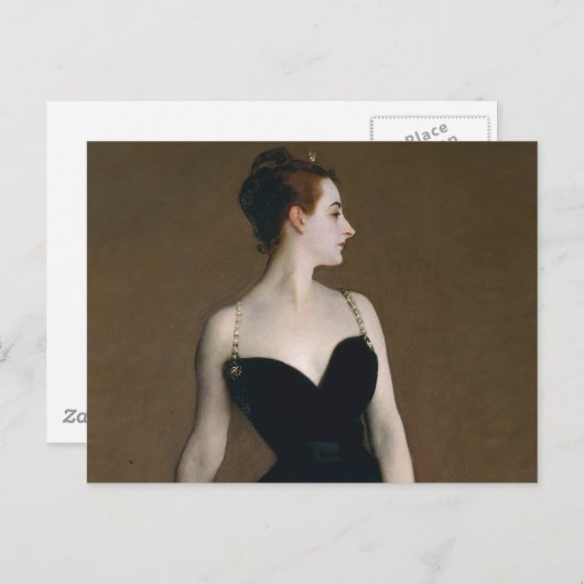 John Singer Sargent Madame X Classic Portrait Postkarte (Vorne/Hinten)