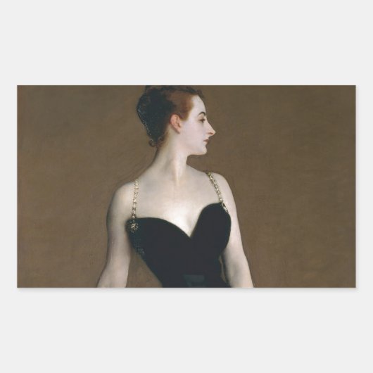 John Singer Sargent Madame X Classic Portrait Rechteckiger Aufkleber (Vorderseite)