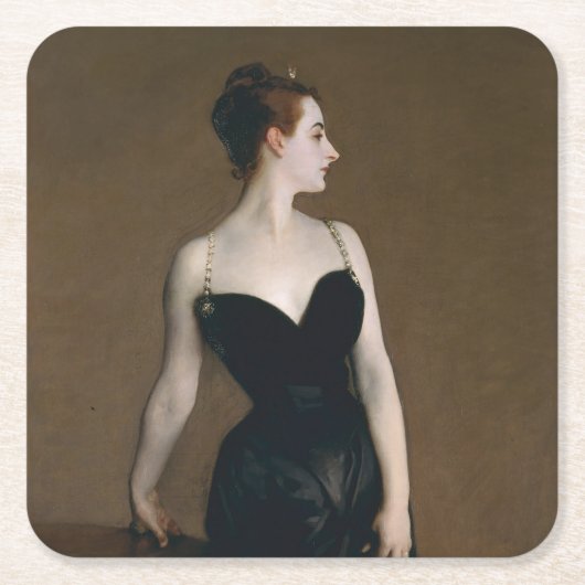 John Singer Sargent Madame X Classic Portrait Rechteckiger Pappuntersetzer (Vorderseite)